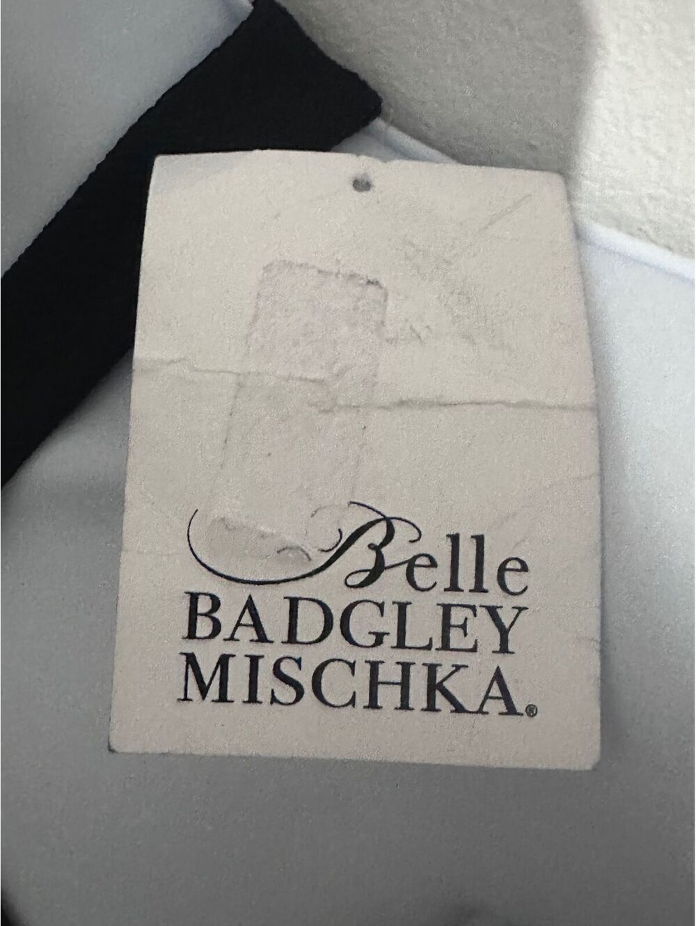 Belle by Badgley Mischka Black Cold Shoulder High Neck Bodysuit Size 4 - Picture 4 of 9